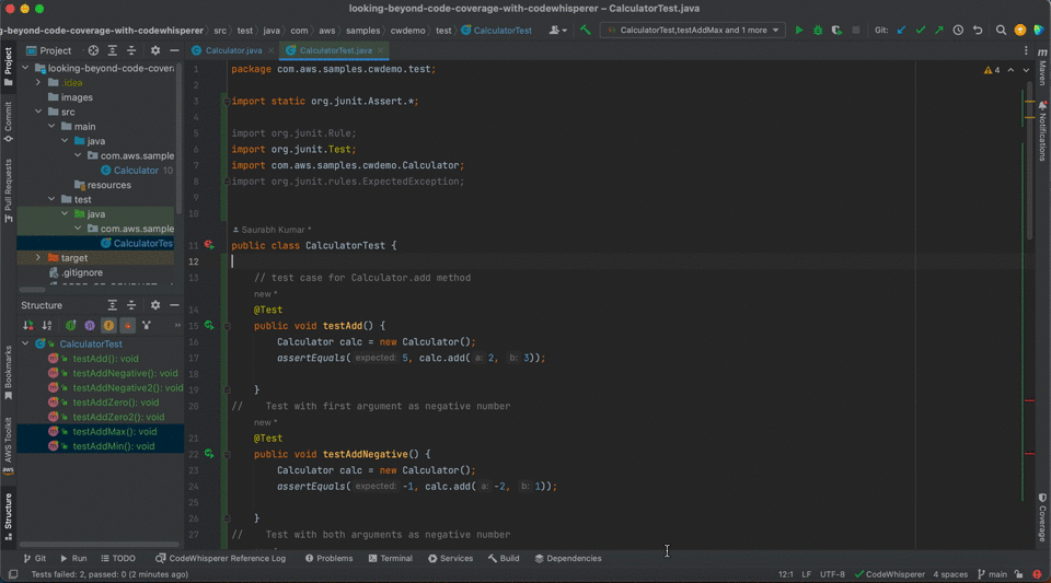 ScreenRecording 6. Test case improvement- overflow checks